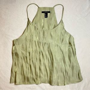 Forever 21 Light Olive Green Satin Cami Top